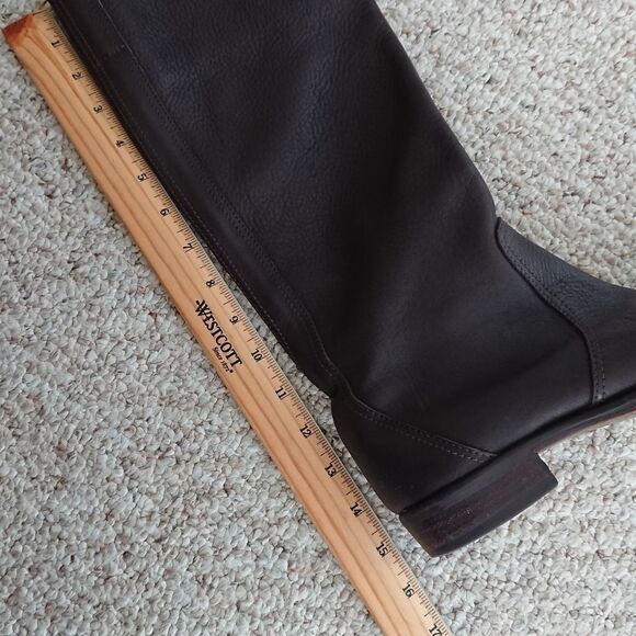 J. crew riding genuine leather boot - dark brown size 7 - Picture 8 of 11